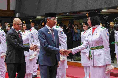 Pengukuhan Paskibraka DKI Jakarta di Balai Kota. Foto: Dok. Pemprov DKI Jakarta