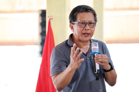 Pengamat politik Rocky Gerung di Bedah Buku Merahnya Ajaran Bung Karno di Rangkasbitung, Lebak, Banten pada Jum'at (16/8). Foto: Dok. Istimewa