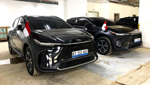 PT Toyota-Astra Motor (TAM) mengirim 40 unit Toyota bZ4X untuk Upacara Peringatan HUT ke-79 Republik Indonesia (RI) di Ibu Kota Nusantara (IKN), Kalimantan Timur, Jumat (16/8). Foto: Toyota