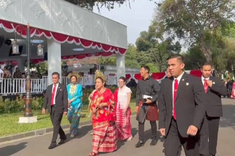Titiek Soeharto tiba untuk menghadiri HUT ke-79 RI Istana Merdeka, Jakarta, Sabtu (17/8/2024). Foto: Paulina Herasmaranindar/kumparan