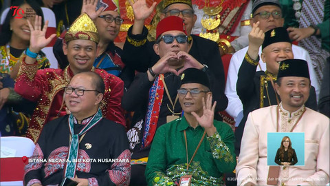 Ridwan Kamil menghadiri upacara HUT ke-79 RI Istana Negara IKN, Kalimantan Timur, Sabtu (17/8/2024). Foto: YouTube/Sekretariat Presiden