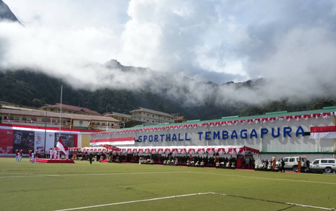 PT Freeport Indonesia (PTFI) melaksanakan Upacara  Pengibaran Bendera Merah Putih pada peringatan Hari Ulang Tahun (HUT) ke-79 Kemerdekaan Republik Indonesia secara serentak di 4 lokasi kerja di 3 provinsi. Foto: Dok. PT Freeport Indonesia