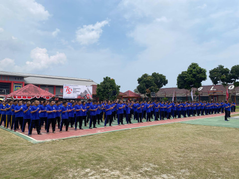 Perwakilan narapidana yang mendapatkan remisi II atau langsung bebas. | Foto: Sinta Yuliana/Lampung Geh