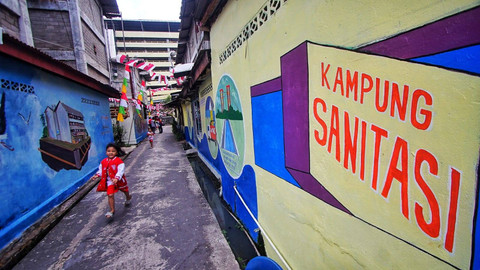 Kampung sanitasi hasil kerja sama dengan Australia yang fokus pada pengolahan IPAL di Rusun Palembang, Minggu (18/8) Foto: ary priyanto/urban id