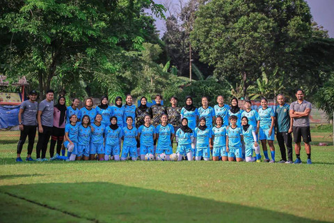 Tim sepak bola putri PON Sumatera-Utara. Foto: Instagram/@ponsumutwomensfootball