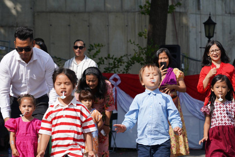 Suasana perayaan HUT RI di Oslo, Sabtu (17/8/2024). Foto: Dok. Istimewa