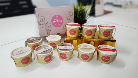 Varian baru asinan rambutan sorbetto di Gelato Secrets dalam rangka Hari Kemerdekaan Indonesia (20/8/24) Foto: Azalia Amadea/kumparan 