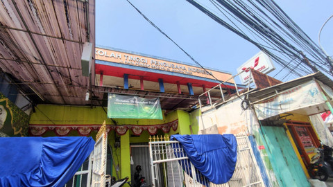 Alamat di Pondok Gede, Jaktim, yang dicatut sebagai Posko Dharma-Kun. Foto: Dok. kumparan