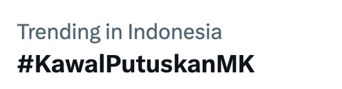 Kawal Putusan MK jadi trending topic di Twitter, Rabu (21/8/2024). Foto: Tangkapan layar X