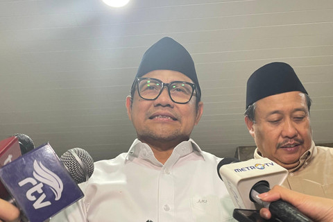 Ketua Umum DPP PKB Muhaimin Iskandar alias Cak Imin, saat ditemui wartawan di rumah dinasnya, di Widya Chandra, Jakarta Selatan, Rabu (21/8/2024). Foto: Fadhil Pramudya/kumparan