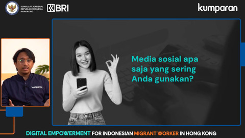 Webinar kumparan Academy: Digital Empowerment for Indonesian Migrant Worker in Hongkong bersama KJRI Hong Kong, disponsori oleh BRI, pada Minggu (25/8). Foto: Dok. kumparan
