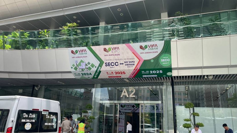 Seremoni pembukaan Vietnam ASEAN International Furniture & Home Accessories Fair (VIFA ASEAN) 2024 di Ho Chi Minh City, Selasa (27/8/2024).  Foto: Fariza Rizky Ananda/kumparan