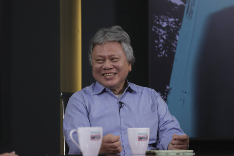 Pengamat Penerbangan, Alvin Lie, menjadi narasumber di Info A1 di kumparan, Selasa (27/8/2024). Foto: Syawal Febrian Darisman/kumparan