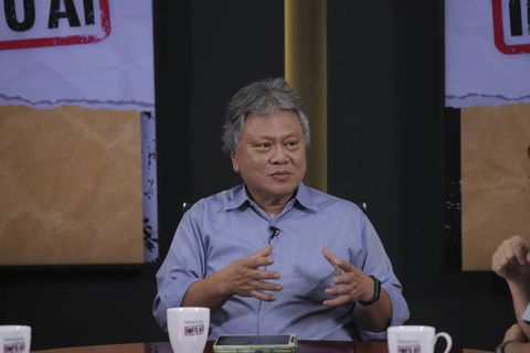 Pengamat Penerbangan, Alvin Lie menjadi narasumber di Info A1 di kumparan, Selasa (27/8/2024). Foto: Syawal Febrian Darisman/kumparan