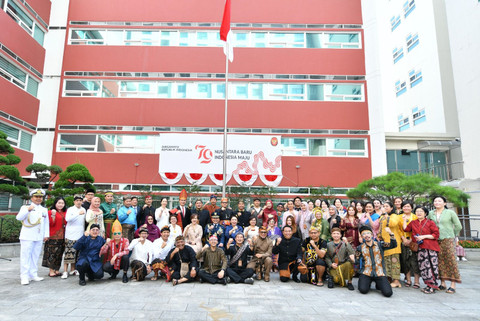 BRI bersama KBRI dan diaspora Indonesia di Korea Selatan dalam merayakan HUT ke-79 RI di Seoul, Sabtu (17/8/2024). Foto: Dok. BRI