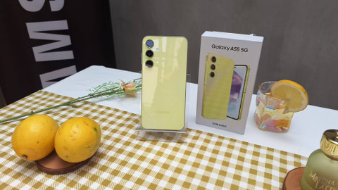 Samsung Galaxy A55 5G. Foto: Habib Allbi Ferdian/kumparan