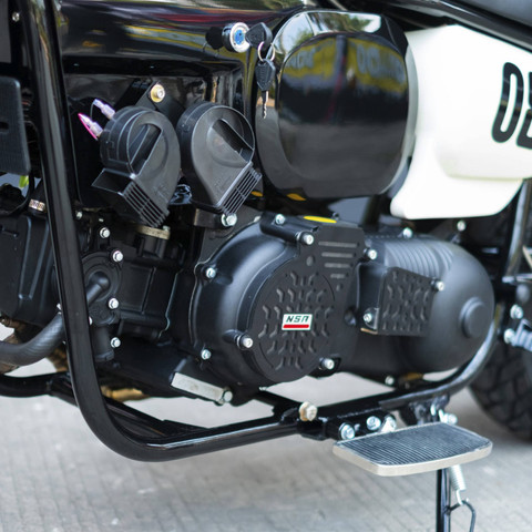 Modifikasi bobber matic dari bahan Yamaha NMax garapan Rainbow Moto Builder. Foto: dok. Rainbow Moto Builder