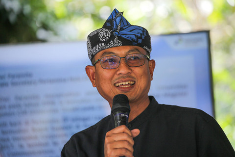 Corporate Secretary PHE, Arya Dwi Paramita pada acara Media Outbond Pertamina Hulu Energi (PHE) di Gunung Puntang, Kabupaten Bandung, Jawa Barat, Kamis (29/8/2024). Foto: Aditia Noviansyah/kumparan