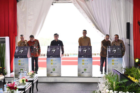 Peresmian PLTS Ground-Mounted Terbesar di Indonesia, berlokasi di Purawakarta, Jawa Barat, Rabu (28/8/2024). Foto: Dok. PLN