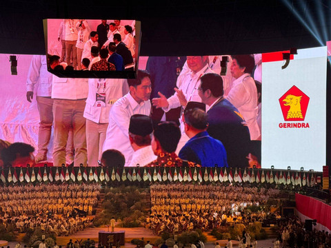 Wakil presiden terpilih, Gibran Rakabuming Raka hadiri acara Apel Kader Gerindra di Indonesia Arena Senayan, Jakarta pada Sabtu (31/8/2024). Foto: Luthfi Humam/kumparan