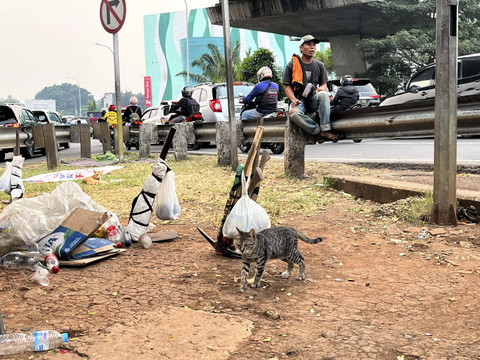 Potret kuli sindang di kawasan cibubur. Foto: Muhammad Darisman/kumparan