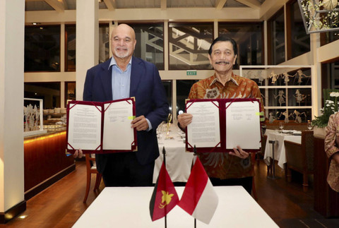 Indonesia - Papua Nugini Tandatangani Deklarasi Pembentukan High Level Dialogue and Cooperation Mechanism. Foto: Dok. Kemenko Marves