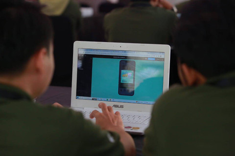 Para talenta muda saat mengikuti materi di Jagoan DIgital. Foto: dok. Pemkab Banyuwangi