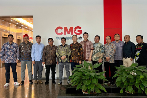 Forum Pemimpin Redaksi Indonesia Berkunjung ke Kantor China Media Group (CMG), Senin  (1/9/2024). Foto: Tiara Hasna/kumparan