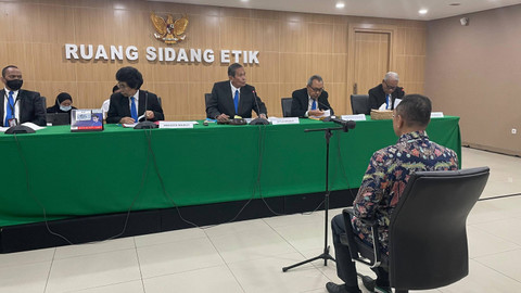 Sidang putusan perkara etik Wakil Ketua KPK Nurul Ghufron terkait mutasi pegawai Kementerian Pertanian (Kementan) di Gedung ACLC KPK, Jumat (6/9/2024).  Foto: Fadhil Pramudya/kumparan