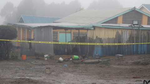 Bagian dari asrama terlihat setelah kebakaran di Hillside Endarasha Primary di Nyeri, Kenya, Jumat, 6 September 2024. Foto: AP Photo