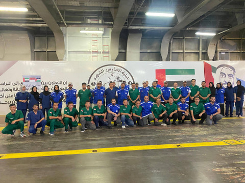 Satgas Nakes TNI Perkuat Misi Kemanusian Untuk Palestina Di Floating Hospital UEA Foto: Dok. Puspen TNI