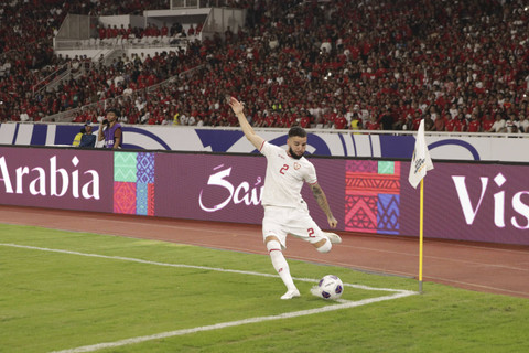 Timnas Indonesia Calvin Verdonk pada pertandingan Grup C putaran ketiga Kualifikasi Piala Dunia 2026 di Stadion Gelora Bung Karno, Jakarta, Selasa (10/9/2024). Foto: Subhan Zainuri/kumparan