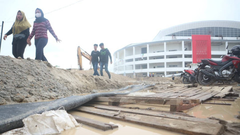 Akses menuju venue cabang olahraga voli di Deli Serdang, Sumatera Utara. Foto: Dok. Istimewa