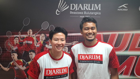 Liliyana Natsir dan Tontowi Ahmad di tengah Audisi Umum PB Djarum 2024 di GOR Djarum Jati, Kudus, Jawa Tengah, Jumat (13/9/2024). Foto: Katondio Bayumitra Wedya/kumparan
