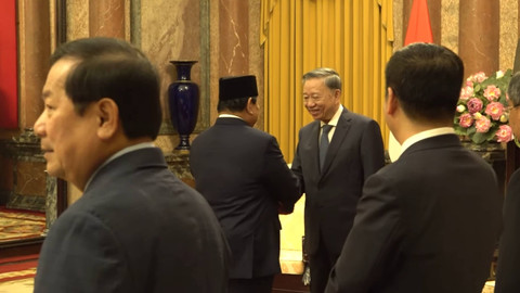 Prabowo Subianto bertemu Presiden Vietnam Bahas Kemitraan Strategis. Foto: Youtube/Prabowo Subianto
