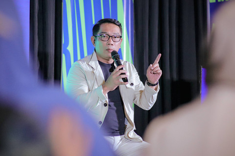 Bakal calon Gubernur Jakarta, Ridwan Kamil berbicara pada talkshow bertajuk Bongkar Aspirasi Ridwan Kamil (BARK) di Jakarta Selatan, Sabtu (14/9/2024). Foto: Jamal Ramadhan/kumparan
