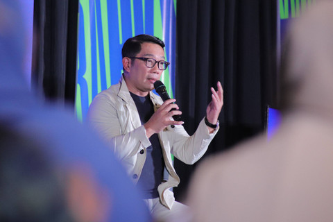 Bakal calon Gubernur Jakarta, Ridwan Kamil berbicara pada talkshow bertajuk Bongkar Aspirasi Ridwan Kamil (BARK) di Jakarta Selatan, Sabtu (14/9/2024). Foto: Jamal Ramadhan/kumparan