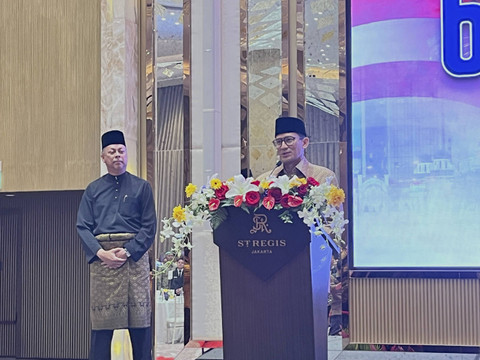 Menparekraf RI, Sandiaga Uno dalam National & Malaysia Day di St Regis Jakarta Selatan pada Rabu (18/9/2024). Foto: Tiara Hasna/kumparan