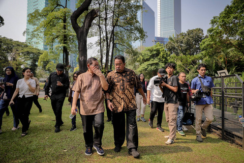 Cagub dan Cawagub Jakarta Pramono Anung dan Rano Karno tiba di Simpang Susun Semanggi, Jakarta, Kamis (19/9/2024). Foto: Jamal Ramadhan/kumparan