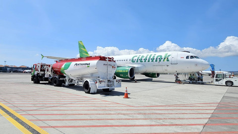 Pesawat Citilink gunakan bahan bakar SAF. Foto: Dok. Citilink
