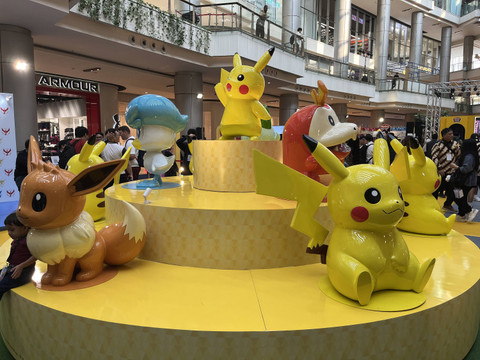 Area photo booth dengan karakter Pokemon. Foto: Gitario Vista Inasis/kumparan