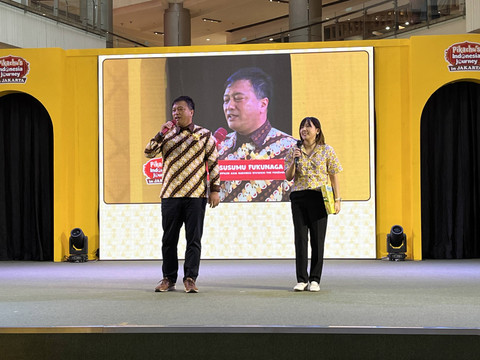 Corporate Officer Asia Business Division The Pokemon Company, Susumu Fukunaga dalam acara opening ceremony Pikachu's Indonesia Journey di PIK Avenue pada Jumat (20/9).   Foto: Gitario Vista Inasis/kumparan