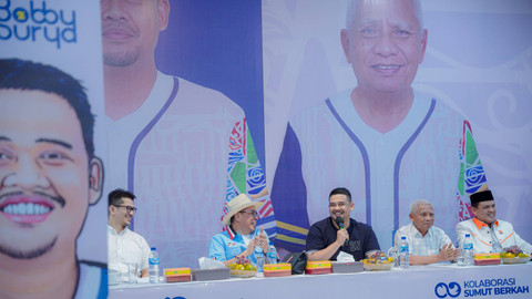 Pasangan Bacagub Sumut Bobby Nasution dan wakilnya, Surya, tunjuk Hinca Panjaitan jadi ketua tim pemenangannya.  Foto: Dok. Istimewa