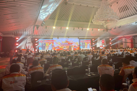 Suasana penutupan Rakernas DPP PKS, di Grand Sahid Jaya, Jakarta Pusat, Minggu (22/9/2024). Foto: Fadhil Pramudya/kumparan