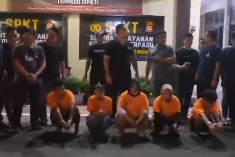 Kelima Pelaku Pembunuhan Anak di Cilegon. Foto: Dok. Istimewa