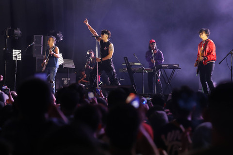 Band Nidji tampil pada Pestapora 2024 di JIExpo Kemayoran, Jakarta, Minggu (22/9/2024). Foto: Iqbal Firdaus/kumparan