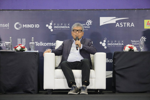 Direktur Utama BRI Sunarso saat sesi panel kumparan Green Initiative Conference 2024 di Hotel Borobudur, Jakarta, Selasa (24/9/2024). Foto: Jamal Ramadhan/kumparan