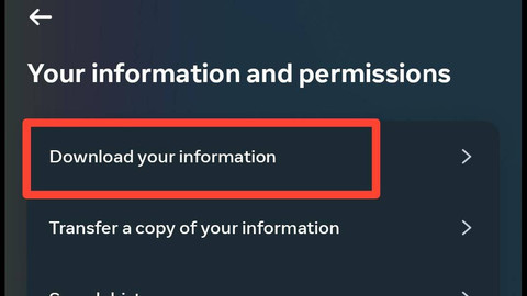 Download your Information