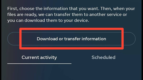 Download or transfer information