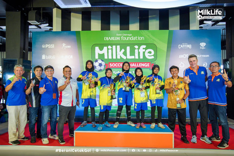 SD Muhammadiyah Birrul Walidain A juara Skill Challenge "Shoot on Target" di MilkLife Soccer Challenge Kudus Series 3 2024. Foto: Dok. MilkLife Soccer